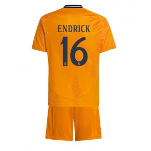 Real Madrid Endrick #16 Gostujuci Dres za Dječji 2024-25 Kratak Rukavima (+ kratke hlače)